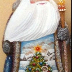 Best deal 🌟 G. DeBrekht Designocracy Woodcarved Handpainted Lighting Tree Santa G.DeBrekht 🔥