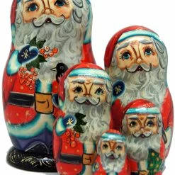 Wholesale ✔️ G. DeBrekht Designocracy 5-Piece Birdy Santa Nested Doll G.DeBrekht ❤️