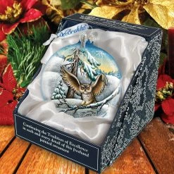 Wholesale ๐ G. DeBrekht Designocracy Owl Ball Glass Ornament Holiday Splendor by G Debrekht ๐