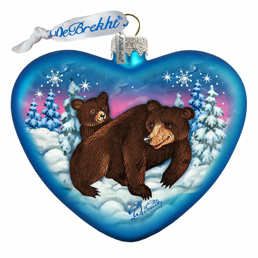 Wholesale ๐งจ G. DeBrekht Designocracy Black Bears Family Heart Glass Ornament by G Debrekht ๐ 3 Wholesale ๐งจ G. DeBrekht Designocracy Black Bears Family Heart Glass Ornament by G Debrekht ๐