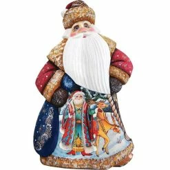 Best deal ✨ G. DeBrekht Designocracy Woodcarved Handpainted Courier Dancing Santa by G.DeBrekht 🌟
