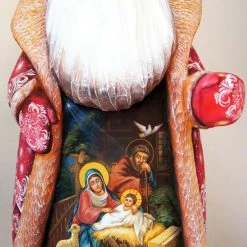 Wholesale ✔️ G. DeBrekht Designocracy Woodcarved Handpainted Message of Faith Santa by G.DeBrekht 🌟