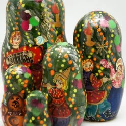 Best deal ✔️ G. DeBrekht Designocracy 5-Piece 🎄 Christmas Tree Santa Nested Doll G.DeBrekht ⭐