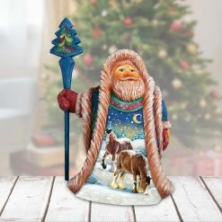 Best deal ⭐ G. DeBrekht Designocracy Snow Horses Santa Handpainted Figurine G.DeBrekht ✔️