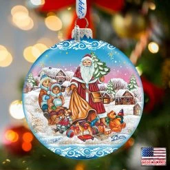 Top 10 😀 G. DeBrekht Designocracy Gift Giver Santa Glass Orn, handpainted LE by G.DeBrekht 🔔