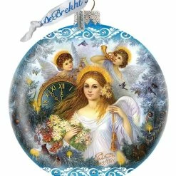 Flash Sale 🤩 G. DeBrekht Designocracy 🎁 Christmas Angel Glass Ornament, handpainted LE by G.DeBrekht ✨